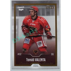 2022/23 Goal Cards Chance Liga 1. série #050 Tomáš Valenta Gold 17/23