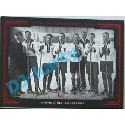 2020 OFS SSČH Olympijské hry 1920 Antverpy #HCNT-05 04/30 History of Czech National Teams Red
