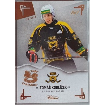 2019/20 OFS Chance liga Tomáš Koblížek #299 1/1 Leather paralel Expo Pard.
