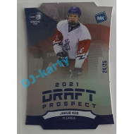 2021 MK reprezentace Jakub Kos #DP6 16/25 Draft Prospects Rainbow Die-cut
