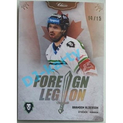 2020/21 OFS 2. série Brandon Alderson #FL-BAL 14/15 Foreign Legion Neon Rainbow