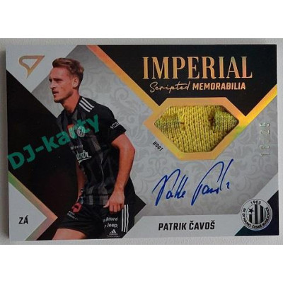 2022/23 Sportzoo Fortuna Liga 2. série #IM-PC Patrik Čavoš Imperial Scripted Memorabilia 18/25