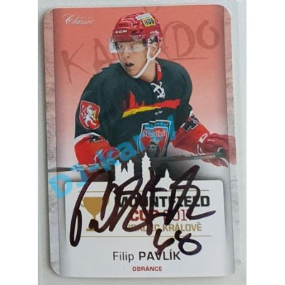 2017 OFS Mountfield Cup Filip Pavlík #9 2/10 Autograph Die Cut