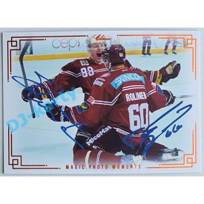 2021/22 OFS The Final Series Miroslav Forman a Tomáš Rolinek #MPM-028 13/15 Magic Photo Moments Signature