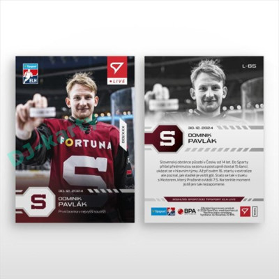 2024/25 Sportzoo ELH LIVE #L-65 Dominik Pavlák xx/69