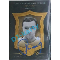 2020 OFS Síň slávy českého hokeje Jan Klapáč #SSCH-JKL 06/20 Black Authentic Signature Blue