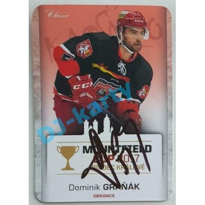 2017 OFS Mountfield Cup Dominik Graňák #10 2/10 Autograph Die Cut