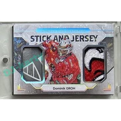 2023/24 Goal cards Chance Liga 2. série #SJ-18 Dominik Groh Game Used Material Jersey&Stick 5/5