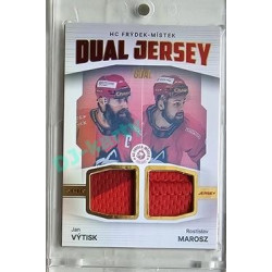 2023/24 Goal cards Chance Liga 2. série #JD-12 Jan Výtisk / Rostislav Marosz Game Used Material Dual Jersey 20/20