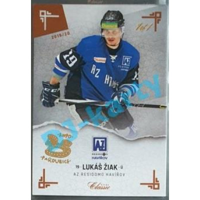 2019/20 OFS Chance liga Lukáš Žiak #111 1/1 Leather paralel Expo Pard.