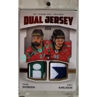 2023/24 Goal cards Chance Liga 2. série #JD-18 Tomáš Svoboda / Anton Karlsson Game Used Material Dual Jersey 20/20