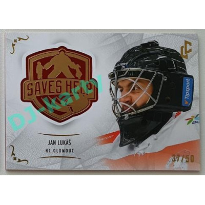 2021/22 Legendary Cards SAVES HELP MEMORABILIA SERIES #SH-024 Jan Lukáš Red xx/50