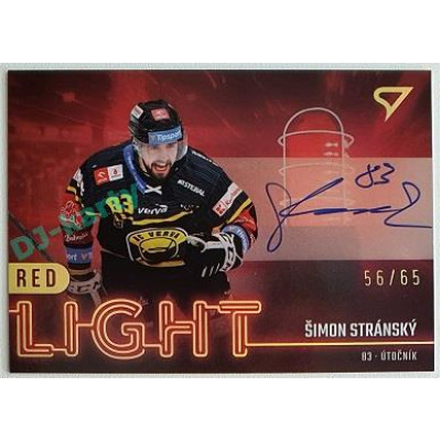 2022/23 Sportzoo ELH 2. série #RLS-SS Šimon Stránský Red Light Auto xx/65