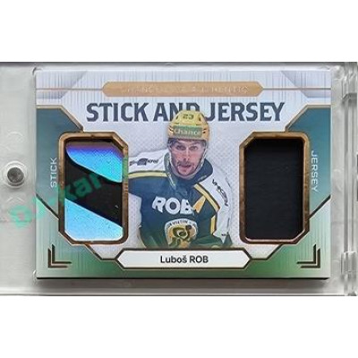 2023/24 Goal cards Chance Liga 2. série #SJ-04 Luboš Rob Game Used Material Jersey&Stick 14/20