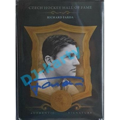 2020 OFS Síň slávy českého hokeje Richard Farda #SSCH-RFA 14/20 Black Authentic Signature Blue
