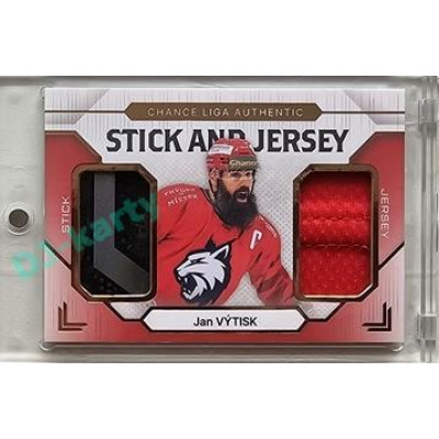 2023/24 Goal cards Chance Liga 2. série #SJ-12 Jan Výtisk Game Used Material Jersey&Stick 14/20