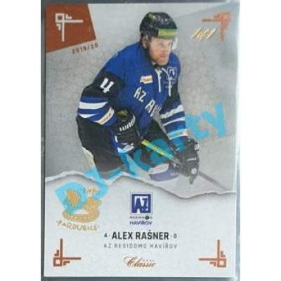 2019/20 OFS Chance liga Alex Rašner #105 1/1 Leather paralel Expo Pard.