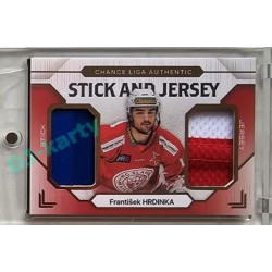 2023/24 Goal cards Chance Liga 2. série #SJ-14 František Hrdinka Game Used Material Jersey&Stick 14/20