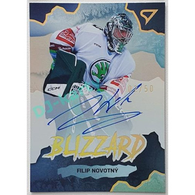 2022/23 Sportzoo ELH 1. série #BLS-FN Filip Novotný Blizzard Auto xx/50