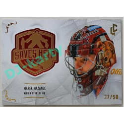 2021/22 Legendary Cards SAVES HELP MEMORABILIA SERIES #SH-026 Marek Mazanec Red xx/50