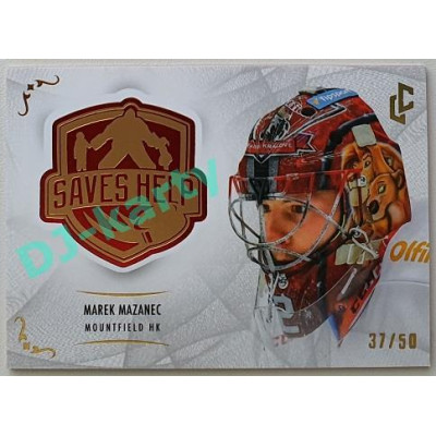 2021/22 Legendary Cards SAVES HELP MEMORABILIA SERIES #SH-026 Marek Mazanec Red xx/50