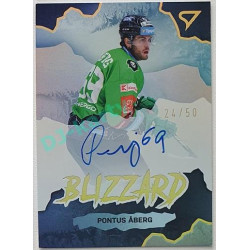2022/23 Sportzoo ELH 1. série #BLS-PA Pontus Aberg Blizzard Auto xx/50