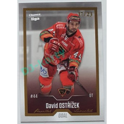 2022/23 Goal Cards Chance Liga 1. série #056 David Ostřížek Gold 17/23