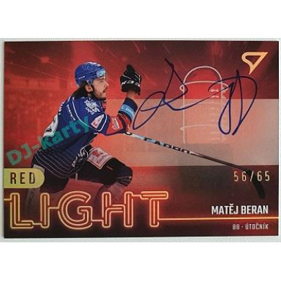 2022/23 Sportzoo ELH 2. série #RLS-MB Matěj Beran Red Light Auto xx/65