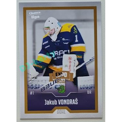 2022/23 Goal Cards Chance Liga Update #488 Jakub Vondraš  Expo Gold 1 of 3