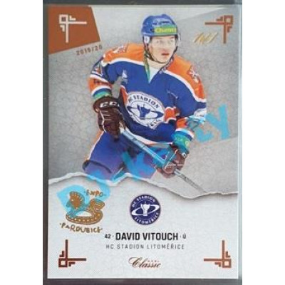 2019/20 OFS Chance liga David Vitouch #155 1/1 Leather paralel Expo Pard.