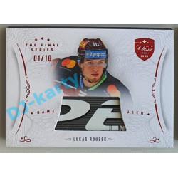 2021/22 OFS The Final Series Lukáš Rousek #STI-ROL 01/10 Game Used Stick Red