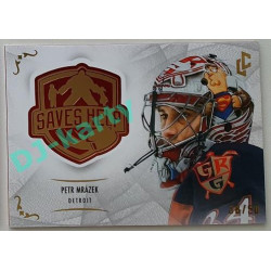 2021/22 Legendary Cards SAVES HELP MEMORABILIA SERIES #SH-027 Petr Mrázek Red xx/50