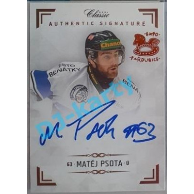 2019/20 OFS Chance liga Matěj Psota #AS078 x/2 Authentic Signature Rainbow OFS 18-19 Expo Pard.