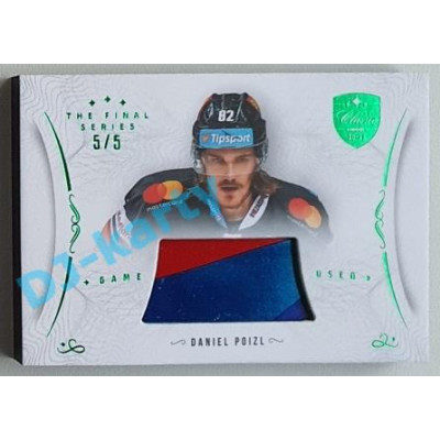 2021/22 OFS The Final Series Daniel Poizl #STI-POD 5/5 Game Used Stick Emerald