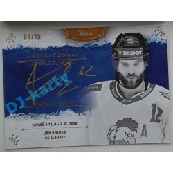 2021/22 OFS The Final Series Jan Knotek #MS-JKN 01/15 Bonus Signature Milestones