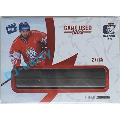 2021 MK reprezentace Hynek Zohorna #16 27/35 Game used memorabilia Red