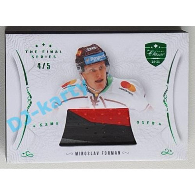 2021/22 OFS The Final Series Miroslav Forman #STI-FOI 4/5 Game Used Stick Emerald