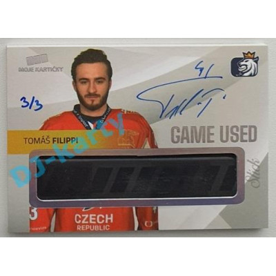 2021 MK reprezentace Tomáš Filippi #2 3/3 Game used memorabilia AUTO