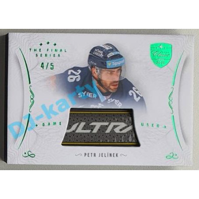 2021/22 OFS The Final Series Petr Jelínek #STI-JEP 4/5 Game Used Stick Emerald