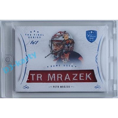 2021/22 OFS The Final Series Petr Mrázek #MEM-ER 1/1 Game Used Blue