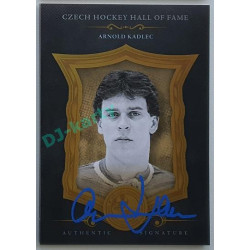 2022 LC Síň slávy českého hokeje UPDATE Arnold Kadlec #SSCH-AKA 13/20 Black Authentic Signature Blue