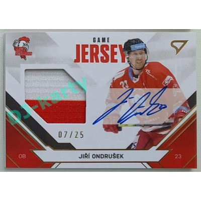 2021/22 Sportzoo TIPSPORT ELH 2. série #JS-JO Jiří Ondrušek Game Jersey Auto 07/25