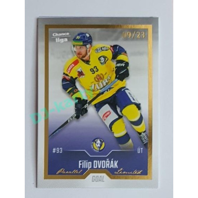 2022/23 Goal Cards Chance Liga 2. série #300 Filip Dvořák Gold 09/23