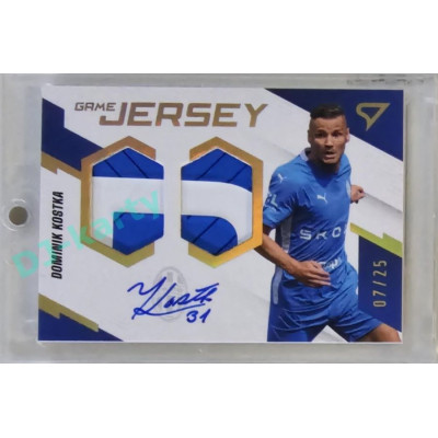 2023/24 Sportzoo Fortuna Liga 1. série #GJS-DK Dominik Kostka Game Jersey Auto 07/25