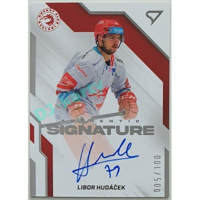 2022/23 Sportzoo ELH 1. série #AS2-LH Libor Hudáček Signature level 2 xxx/100