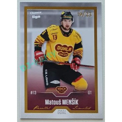2022/23 Goal Cards Chance Liga Update #406 Matouš Menšík Gold xx/23