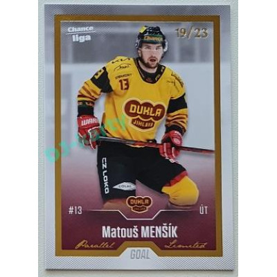 2022/23 Goal Cards Chance Liga Update #406 Matouš Menšík Gold xx/23