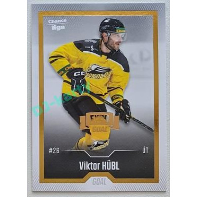 2022/23 Goal Cards Chance Liga 2. série #238 Viktor Hübl Expo Gold 1 of 3