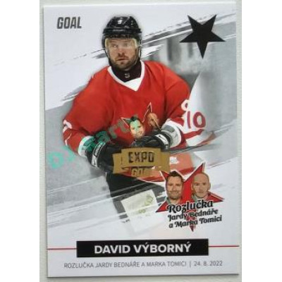 2022 Goal Cards Rozlučka Jardy Bednáře a Marka Tomici #27 David Výborný Expo Gold 1of3