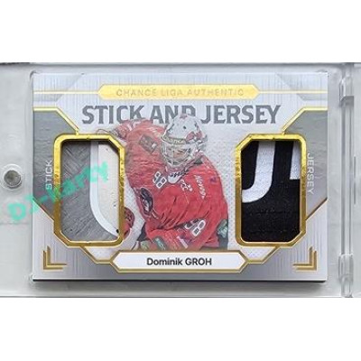 2023/24 Goal cards Chance Liga 2. série #SJ-18 Dominik Groh Game Used Material Jersey&Stick 08/10